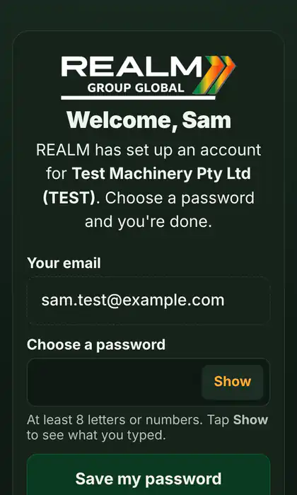Step 2: Choose your password
