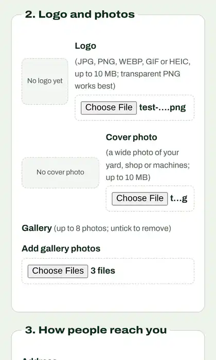Step 4: Add your logo and details